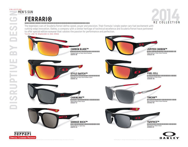 2014　Oakley x Ferrari 聯名款太陽眼鏡