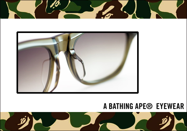 A Bathing Ape EYEWEAR 亞洲版透明鼻架，讓人不必擔心鼻型撐不起鏡框