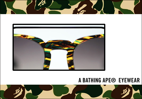 A Bathing Ape EYEWEAR 拱橋式鼻橋，帶點復古風味卻不失經典